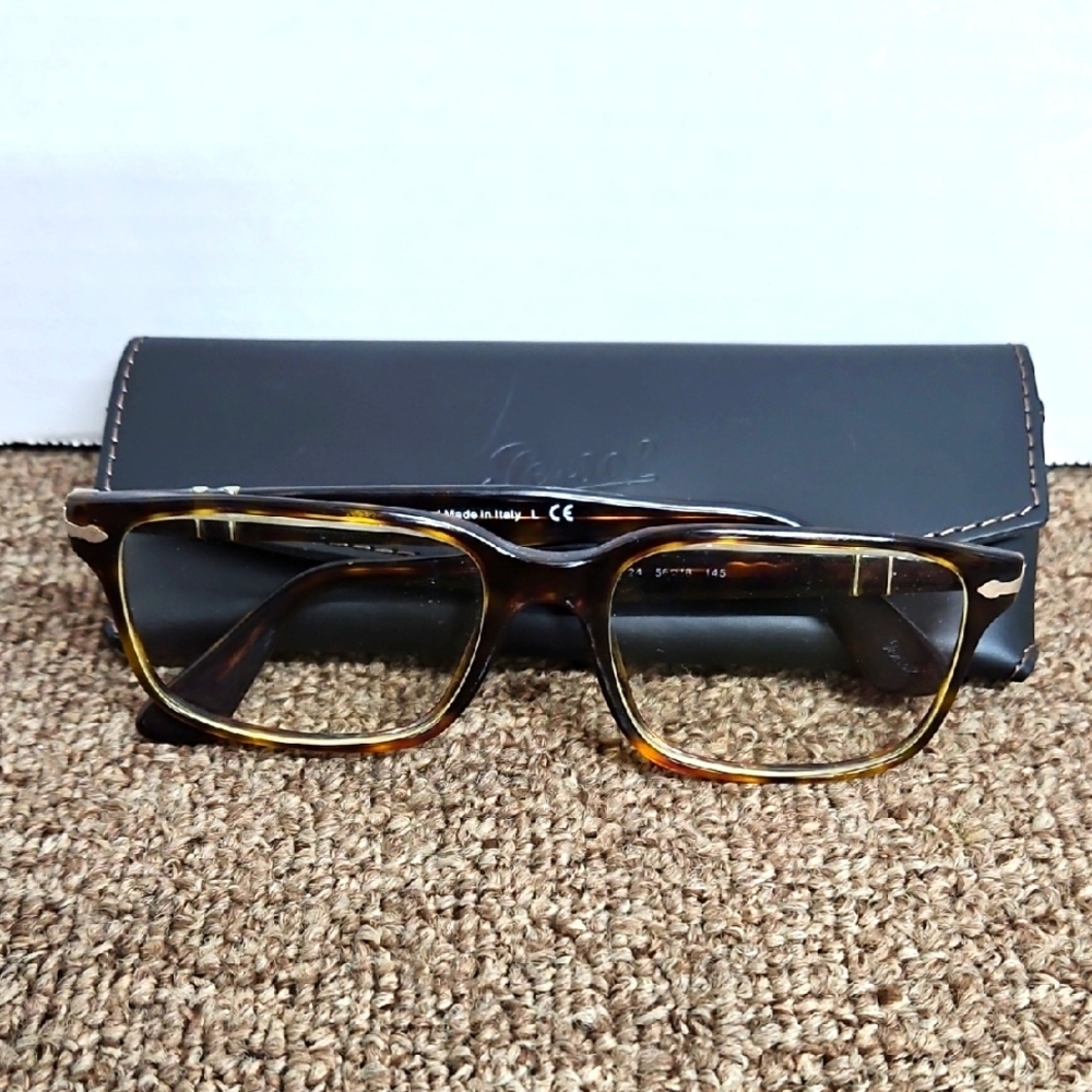Persol Eyeglasses w/ Case PO 2880-VM 24 Havana 56-18-145 Unisex Glasses